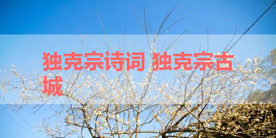 独克宗诗词 独克宗古城