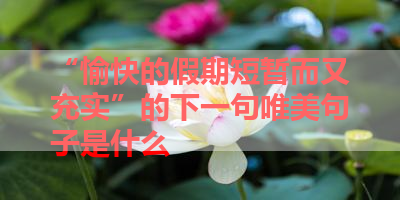 “愉快的假期短暂而又充实”的下一句唯美句子是什么 