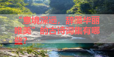 “意境深远，辞藻华丽唯美”的古诗词集有哪些？ 