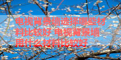 电视背景墙选择哪些材料比较好 电视背景墙用什么材料比较好