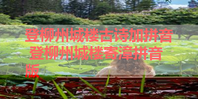 登柳州城楼古诗加拼音 登柳州城楼寄漳拼音版