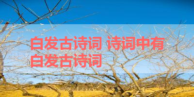 白发古诗词 诗词中有白发古诗词