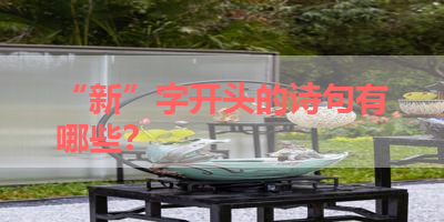 “新”字开头的诗句有哪些？ 