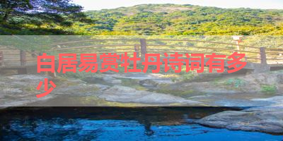 白居易赏牡丹诗词有多少 