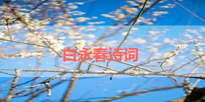 白永春诗词 