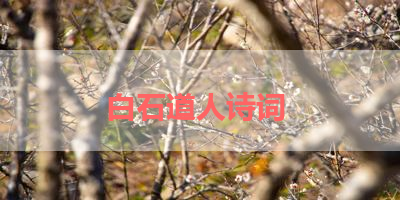 白石道人诗词 