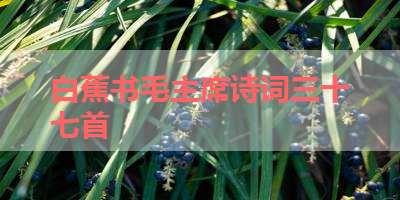 白蕉书毛主席诗词三十七首 