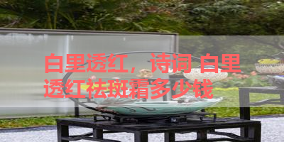 白里透红，诗词 白里透红祛斑霜多少钱