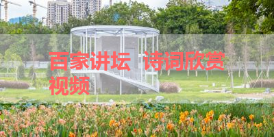 百家讲坛  诗词欣赏视频 