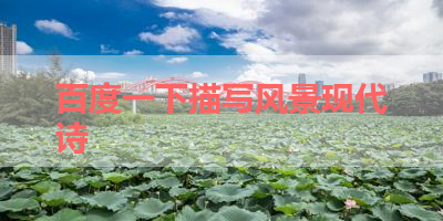 百度一下描写风景现代诗 