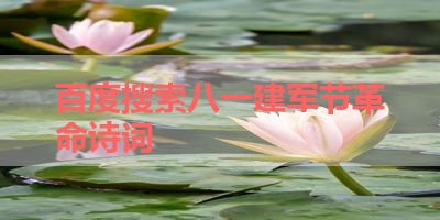 百度搜索八一建军节革命诗词 