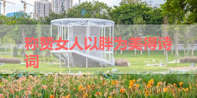 称赞女人以胖为美得诗词 