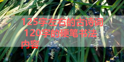125字左右的古诗词 120字的硬笔书法内容