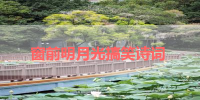 窗前明月光搞笑诗词 