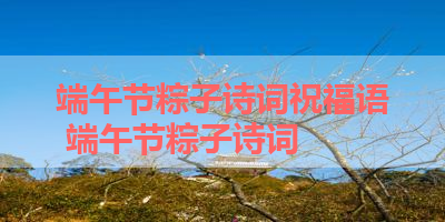 端午节粽子诗词祝福语 端午节粽子诗词