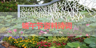 端午节资料诗词 