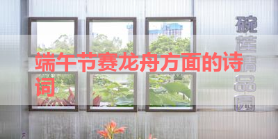 端午节赛龙舟方面的诗词 