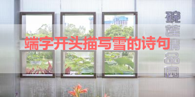 端字开头描写雪的诗句 
