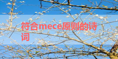符合mece原则的诗词 