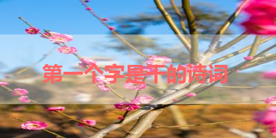 第一个字是干的诗词 