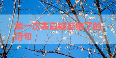 第一次表白被拒绝了的诗句 