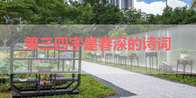 第三四字是春深的诗词 