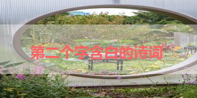 第二个字含白的诗词 