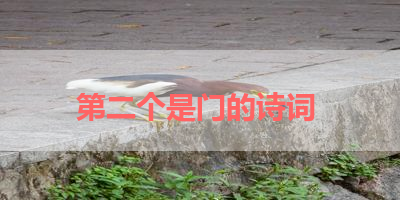 第二个是门的诗词 