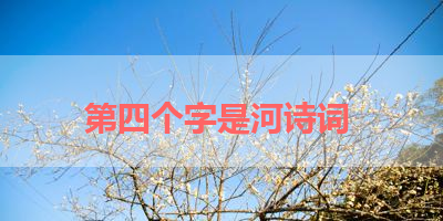 第四个字是河诗词 