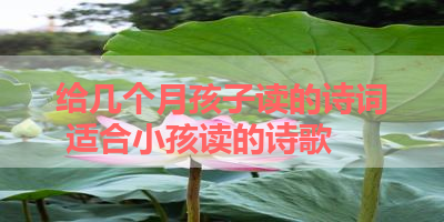 给几个月孩子读的诗词 适合小孩读的诗歌 