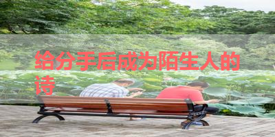 给分手后成为陌生人的诗 