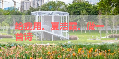 给我用。夏洁露。做一首诗 