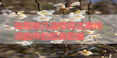 给推荐几首带有古典诗词韵味的经典歌曲 