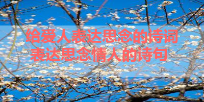给爱人表达思念的诗词 表达思念情人的诗句 