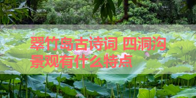 翠竹岛古诗词 四洞沟景观有什么特点 