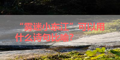 “雾迷小东江”可以用什么诗句比喻？ 