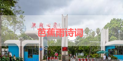 芭蕉雨诗词 