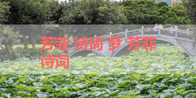 芳菲 诗词 梦 芳菲诗词