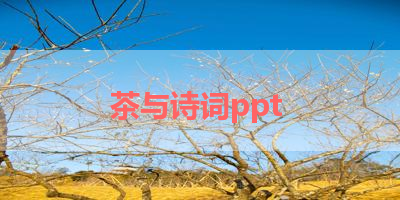 茶与诗词ppt 