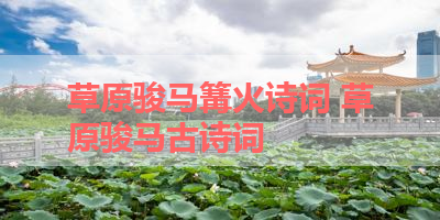 草原骏马篝火诗词 草原骏马古诗词