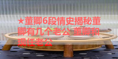 ★董卿6段情史揭秘董卿有几个老公 董卿和现任老公