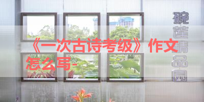 《一次古诗考级》作文怎么写- 