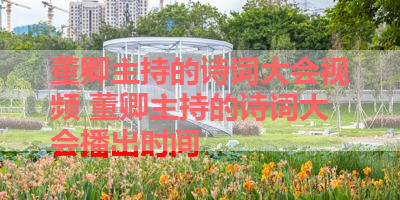 董卿主持的诗词大会视频 董卿主持的诗词大会播出时间 