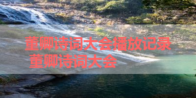 董卿诗词大会播放记录 董卿诗词大会