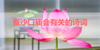 蚕沙口庙会有关的诗词 