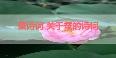 蚕诗词 关于蚕的诗词 