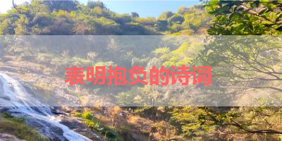 表明抱负的诗词 