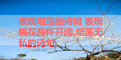 表现坦荡的诗词 表现梅花胸杯开阔,坦荡无私的诗句 