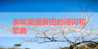 表现爱国爱团的诗词和歌曲 