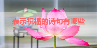表示祝福的诗句有哪些？ 